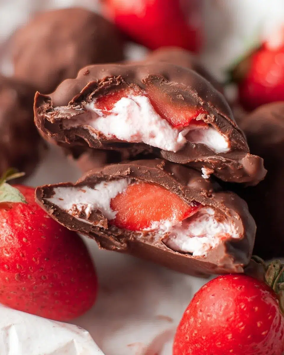 Boules de Yaourt au Chocolat et aux Fraises : savourez-les !