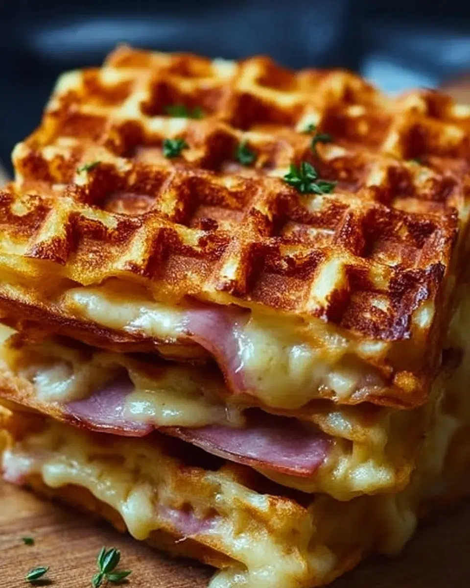 Gaufres Salées Croustillantes au Jambon et Fromage : Découvrez la recette facile !
