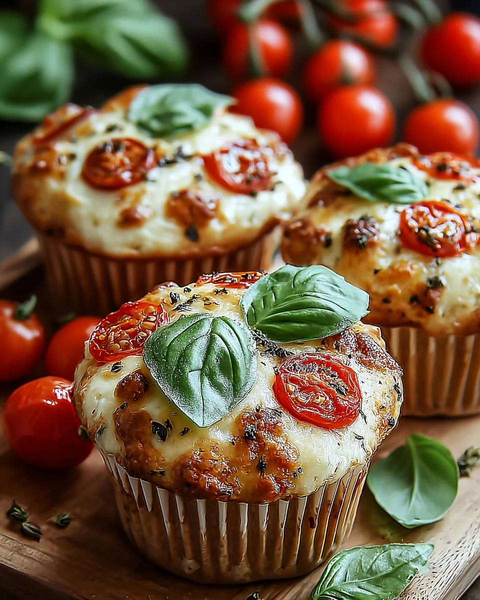 Muffins Tomate, Mozzarella et Basilic : découvrez la recette !