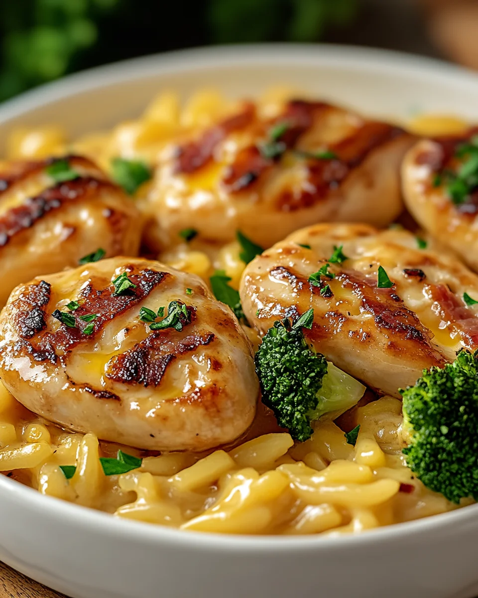 Poulet Brocoli Orzo au Cheddar : une recette délicieuse !