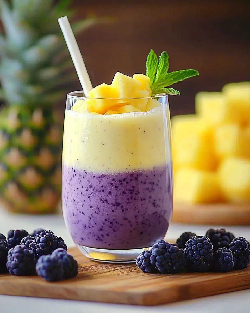 Smoothie Myrtille et Ananas : recette délicieuse et rapide !