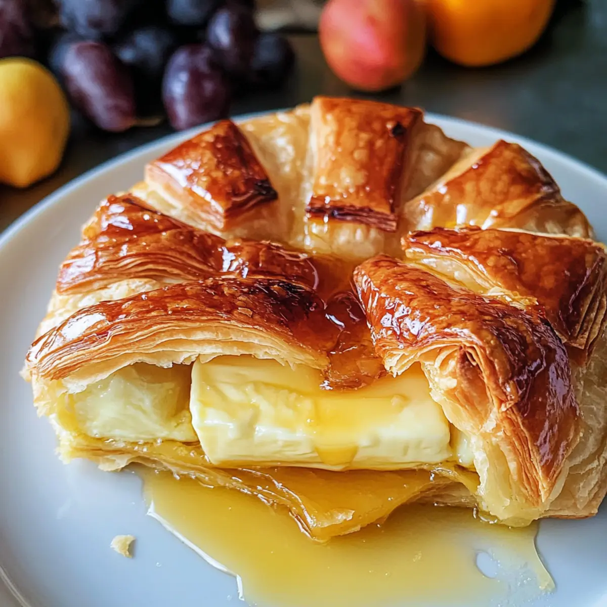 Brie cuit dans une pâte feuilletée irrésistible