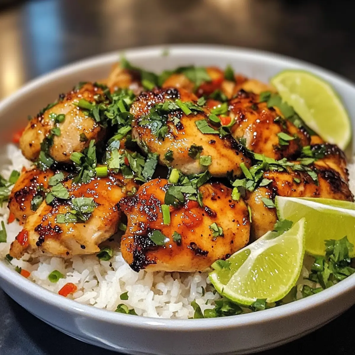 Poulet à l’érable et riz au lait de coco facile