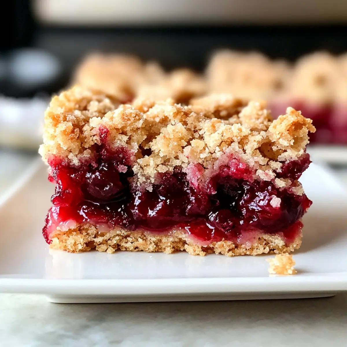 Barres à la Crumble de Cerise Faciles et Délicieuses