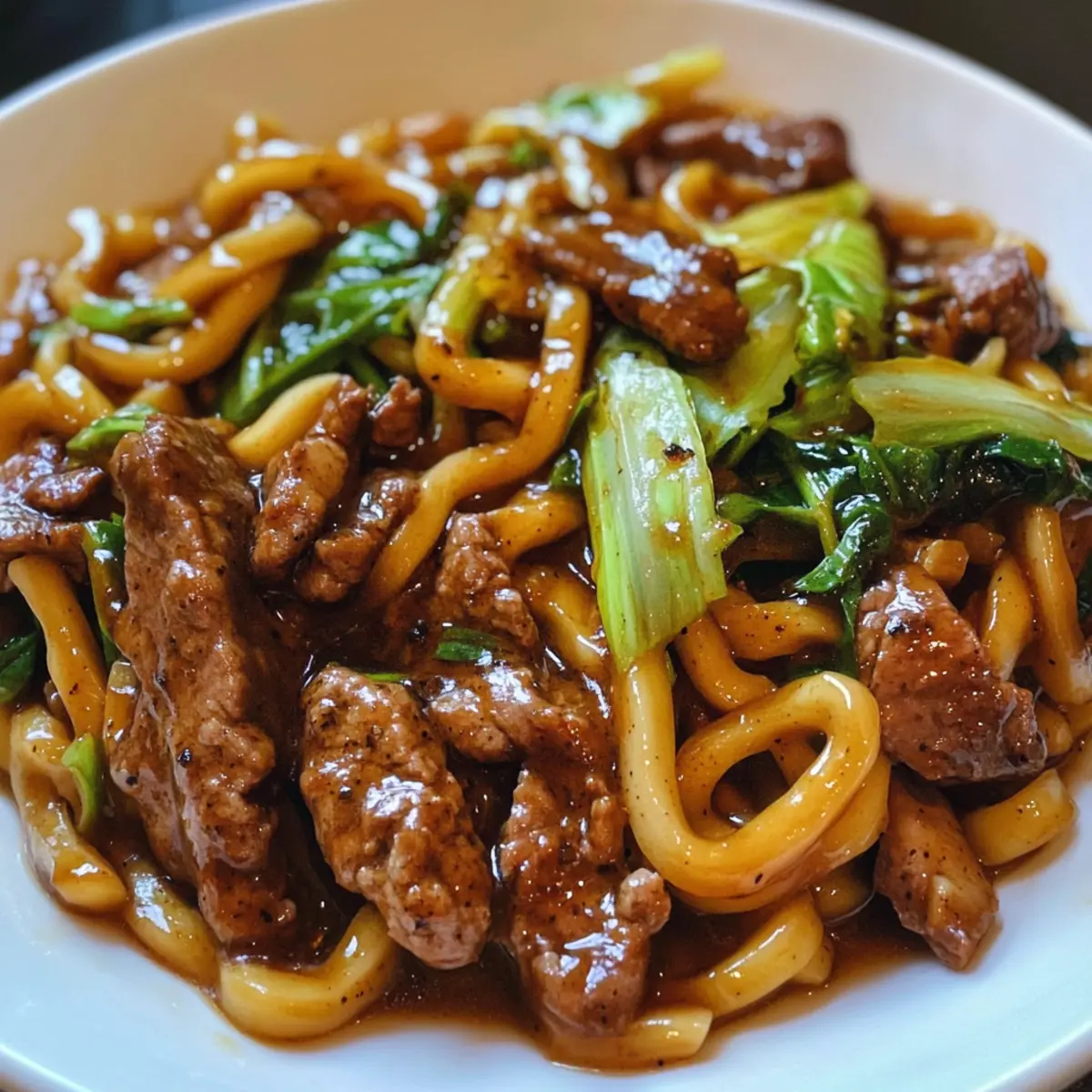 Boeuf au poivre noir Udon prêt en 20 minutes