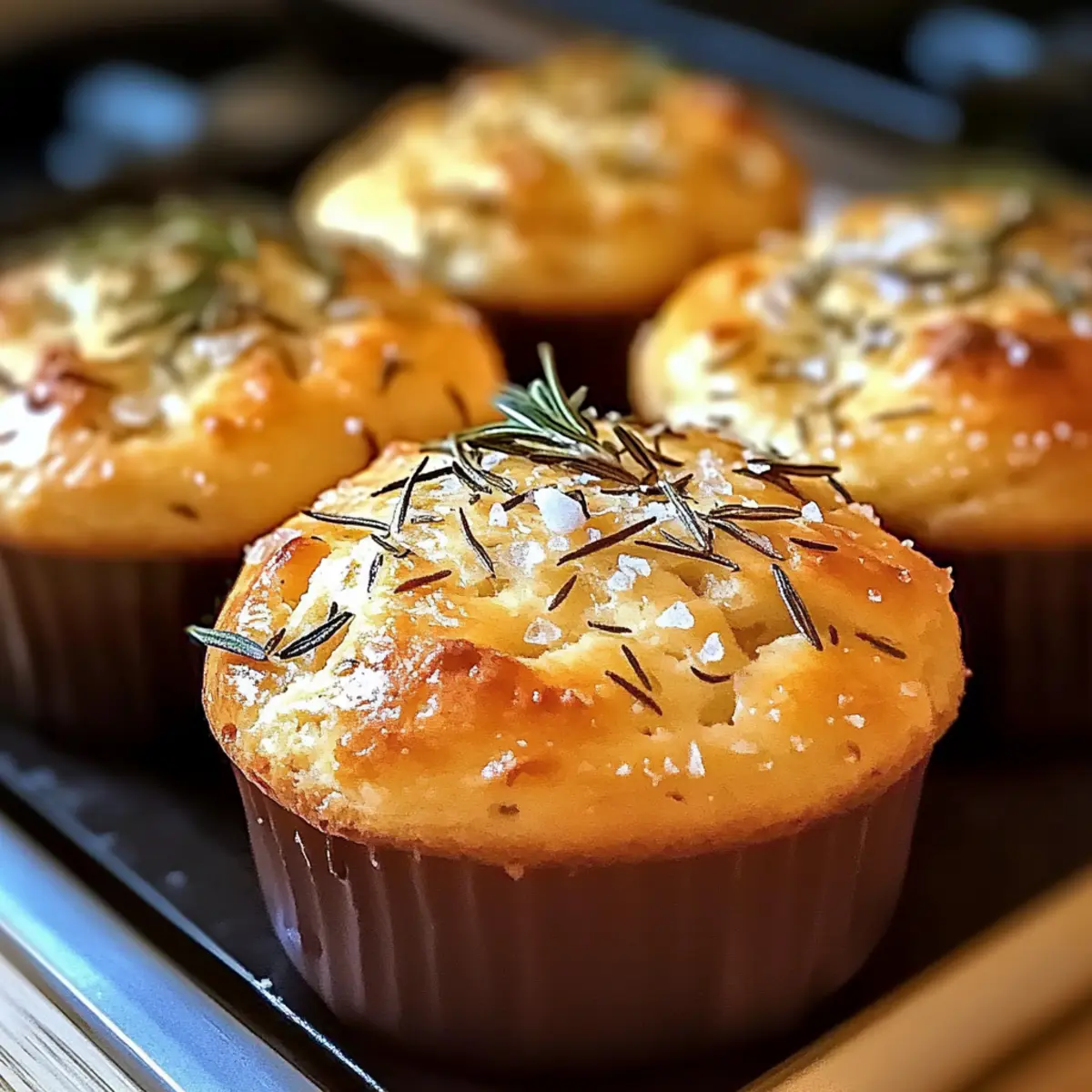 Muffins à l’ail et au romarin ultra moelleux