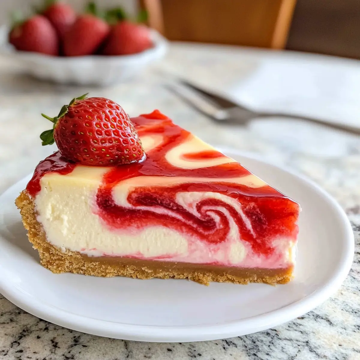 Cheesecake Tourbillon de Fraisier Éclatant et Crémeux