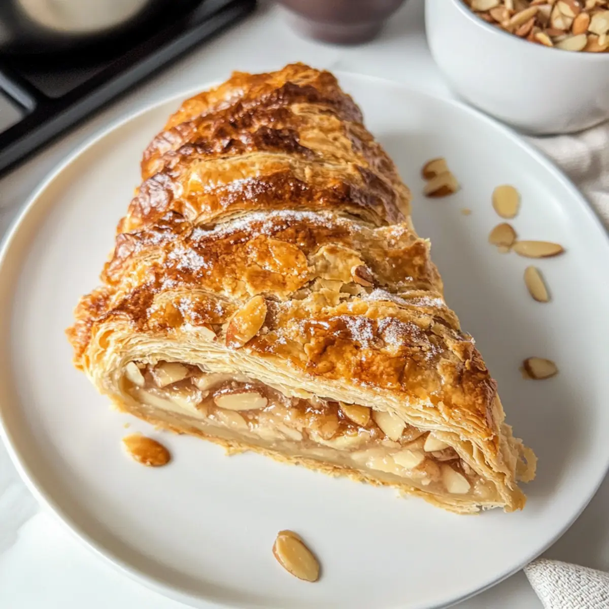 Pâtisserie sucrée aux amandes feuilletées irrésistible