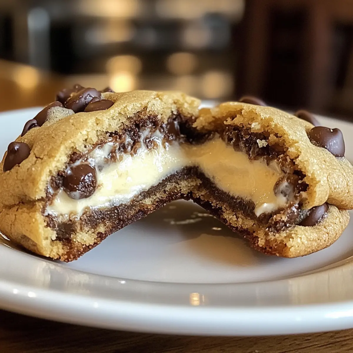 Cookies aux pépites de chocolat fourrés au cheesecake