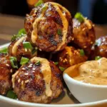 Boulettes de viande BBQ coréen avec sauce mayo épicée