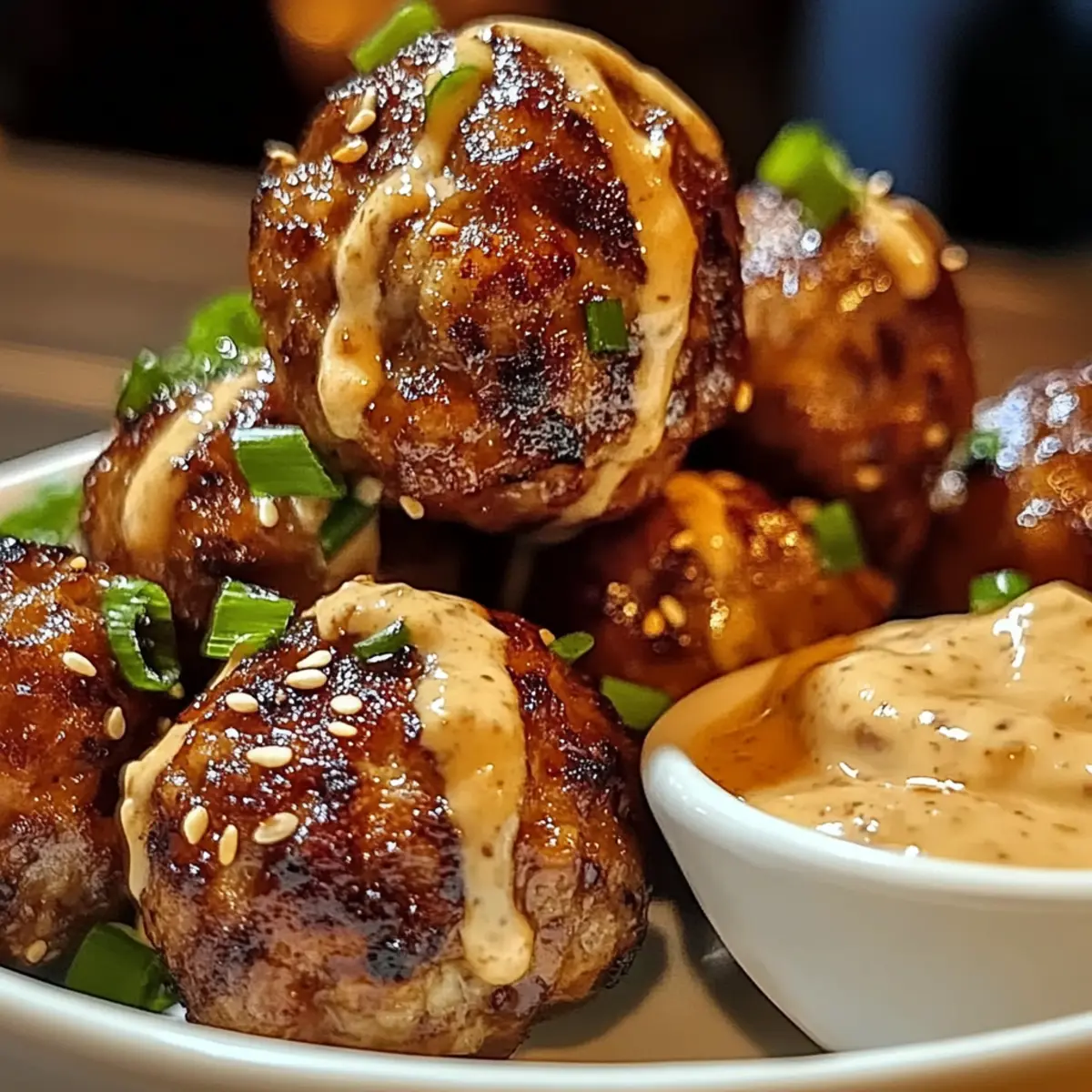 Boulettes de viande BBQ coréen avec sauce mayo épicée
