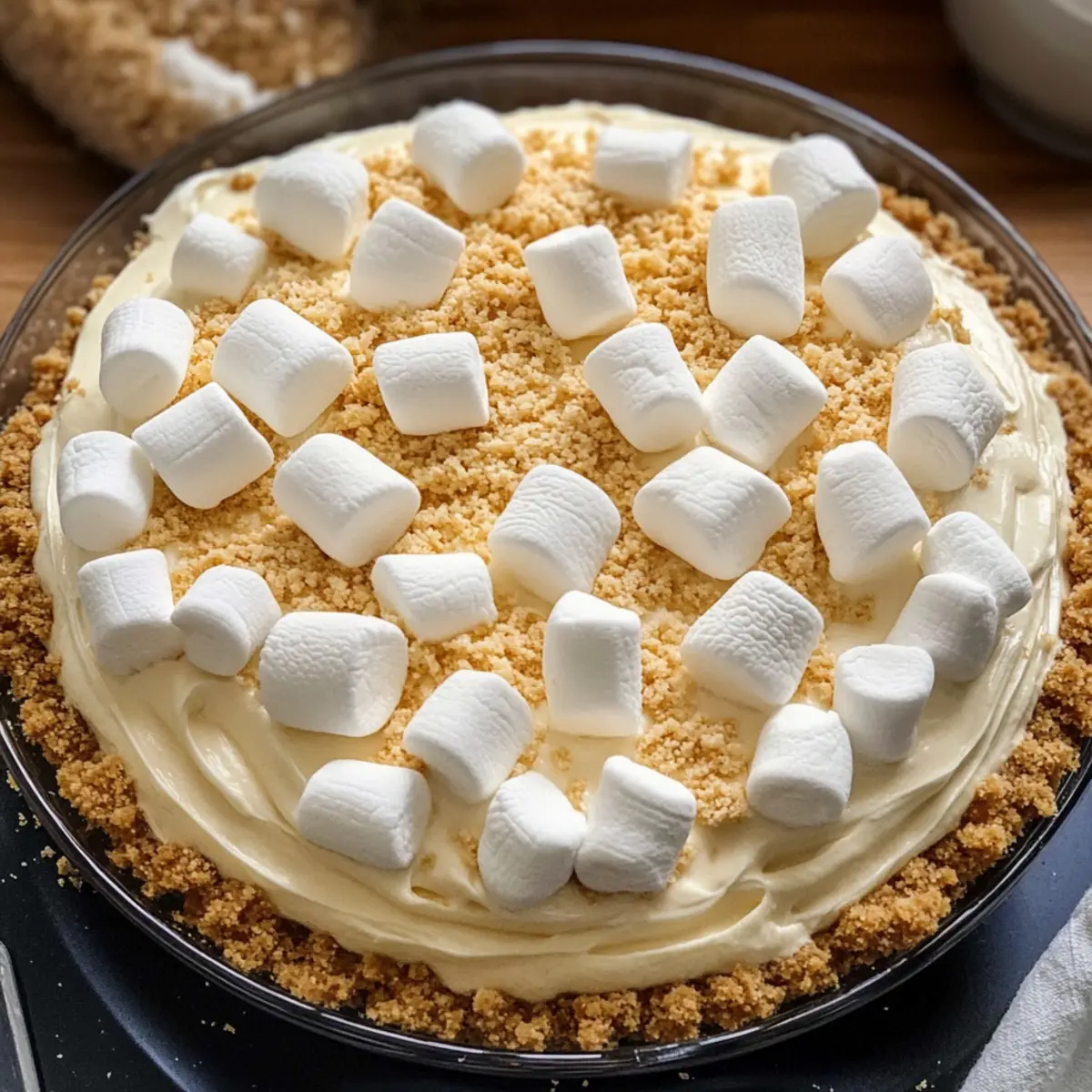 Cheesecake à la Crème de Guimauve Facile et Sans Cuisson