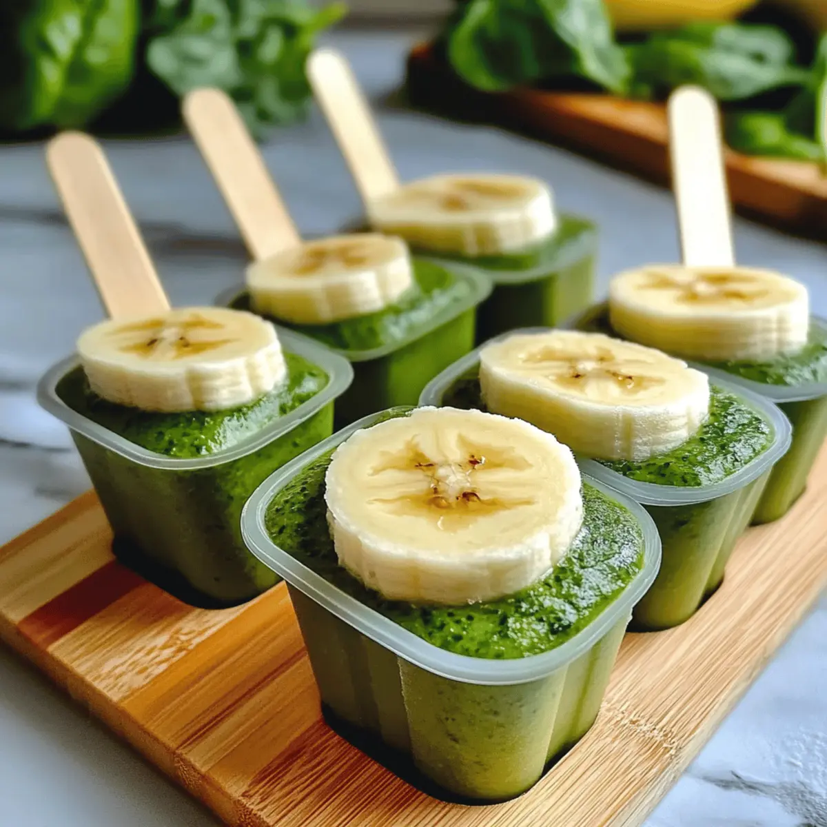 Bâtonnets de smoothie aux épinards et à la banane