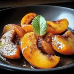 Pêches poêlées avec sucre et cannelle