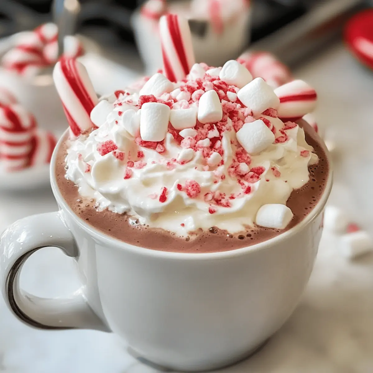 Chocolat chaud à la menthe poivrée réconfortant