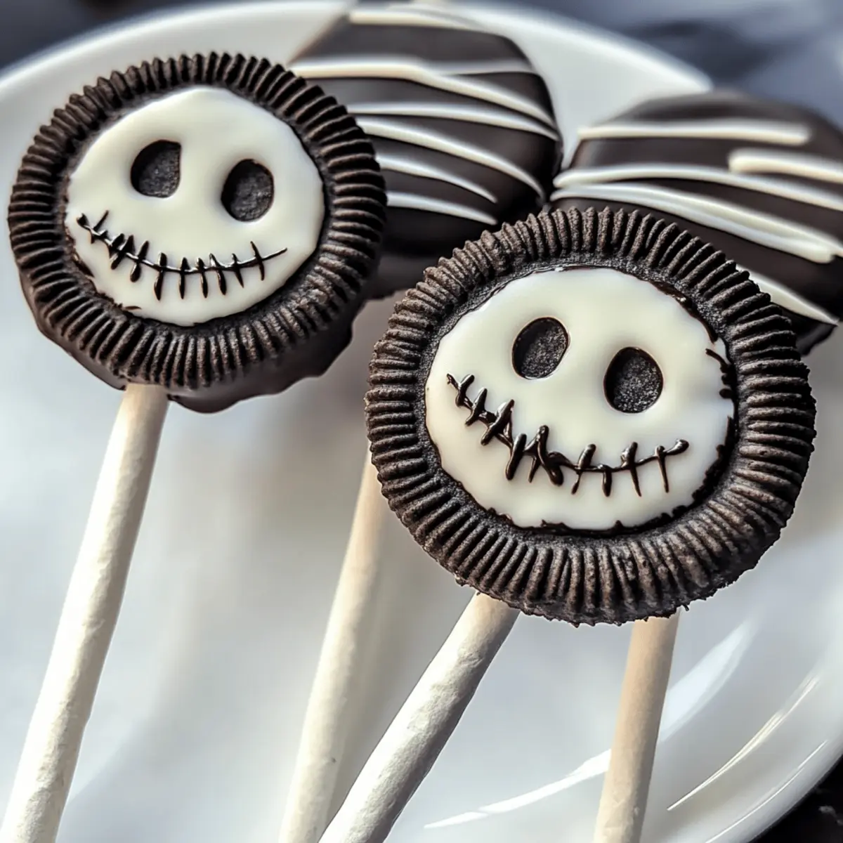 Sucettes Oreo de Jack Skellington pour Halloween