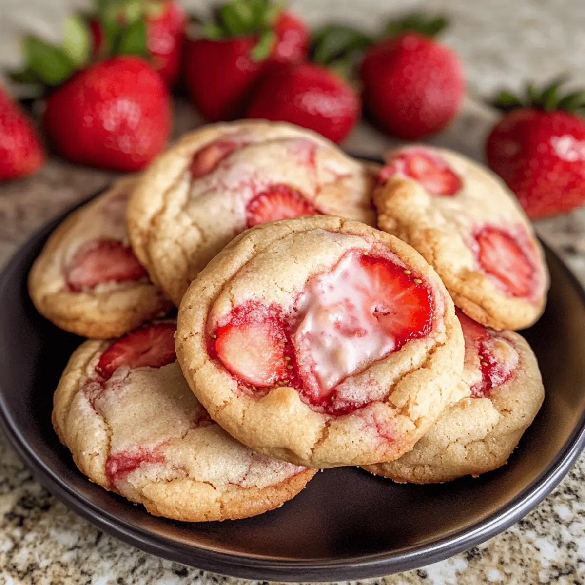 Biscuits au fromage à la crème et à la fraise irrésistibles