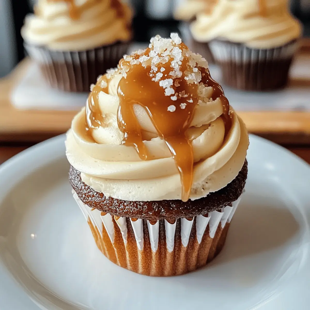 Cupcakes au fromage à la crème au caramel salé irrésistibles