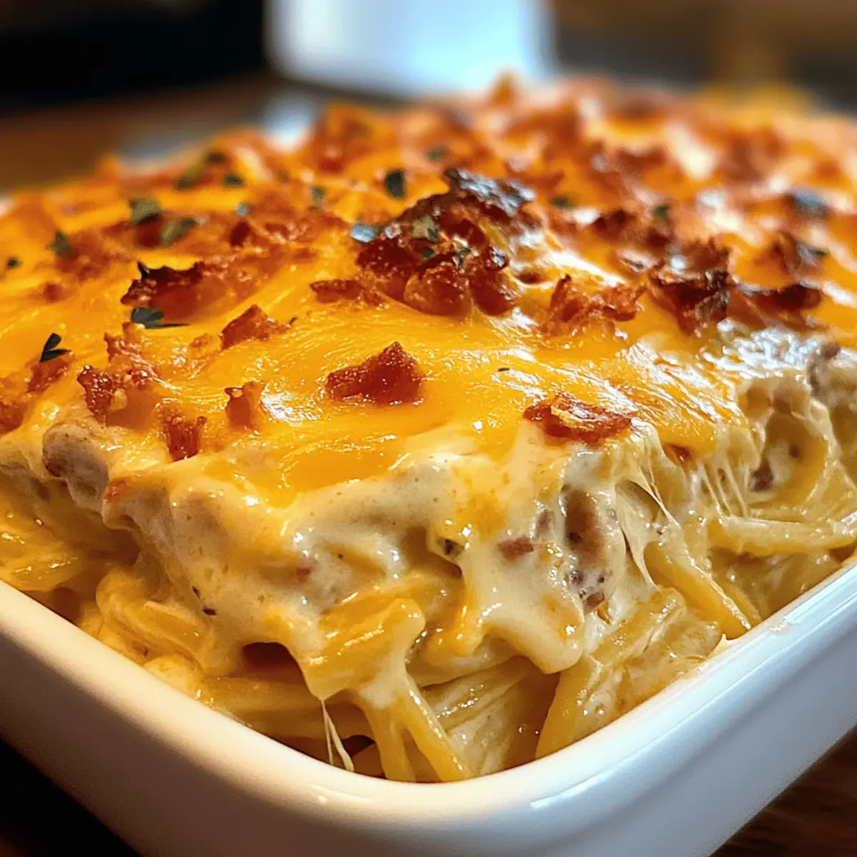 Casserole de poulet spaghetti cheesy épicée du Sud