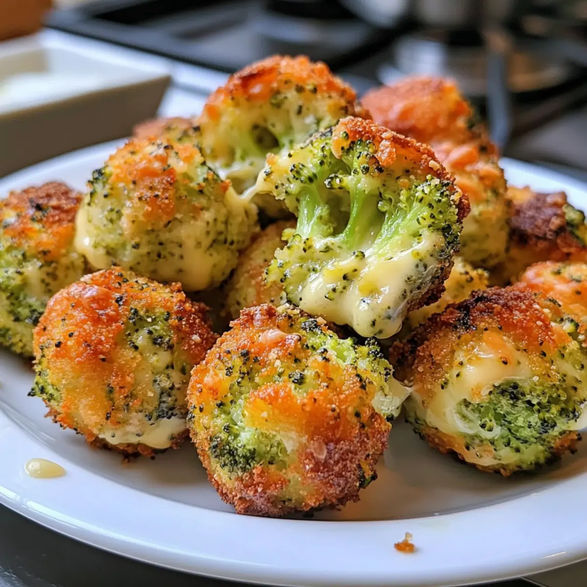 Boulettes de brocoli au fromage croustillantes