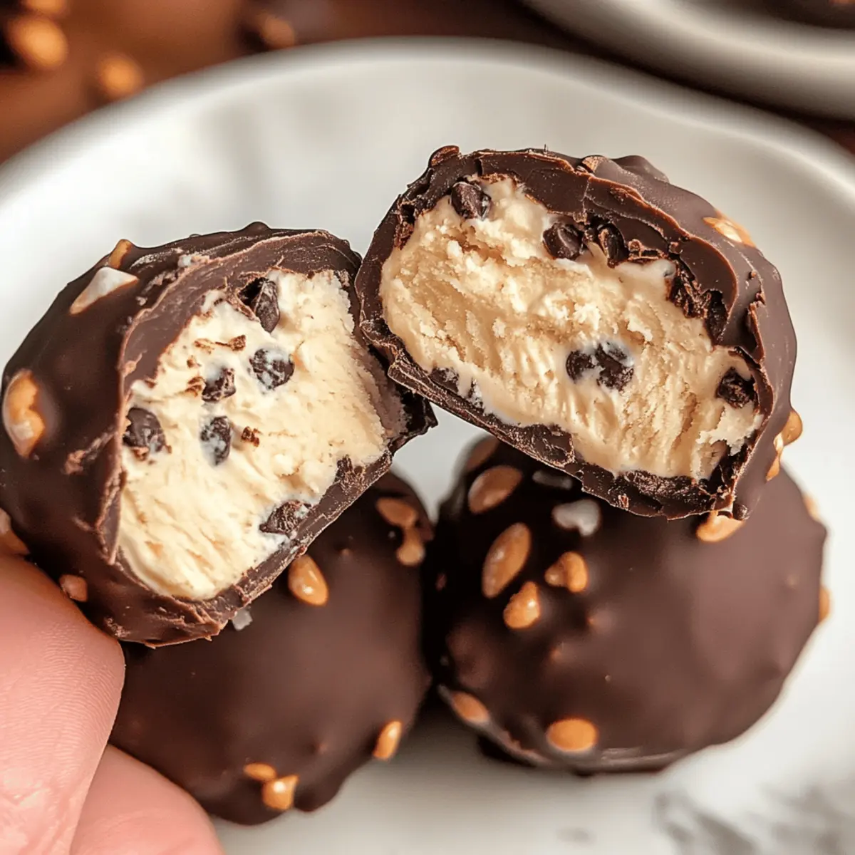 Bouchées de yaourt glacé à la pâte à cookie saines