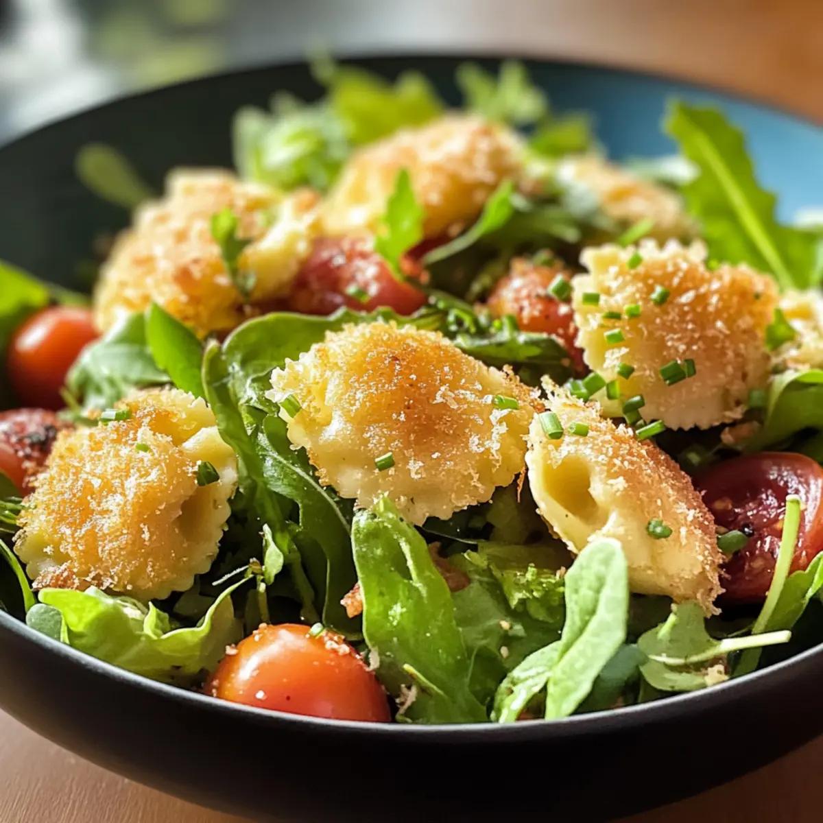 Salade de ravioles croustillantes d’été