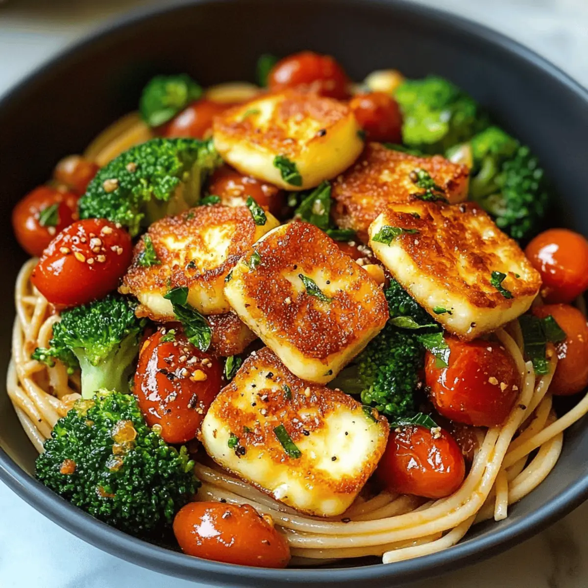 Pâtes au Halloumi prêtes en 15 minutes