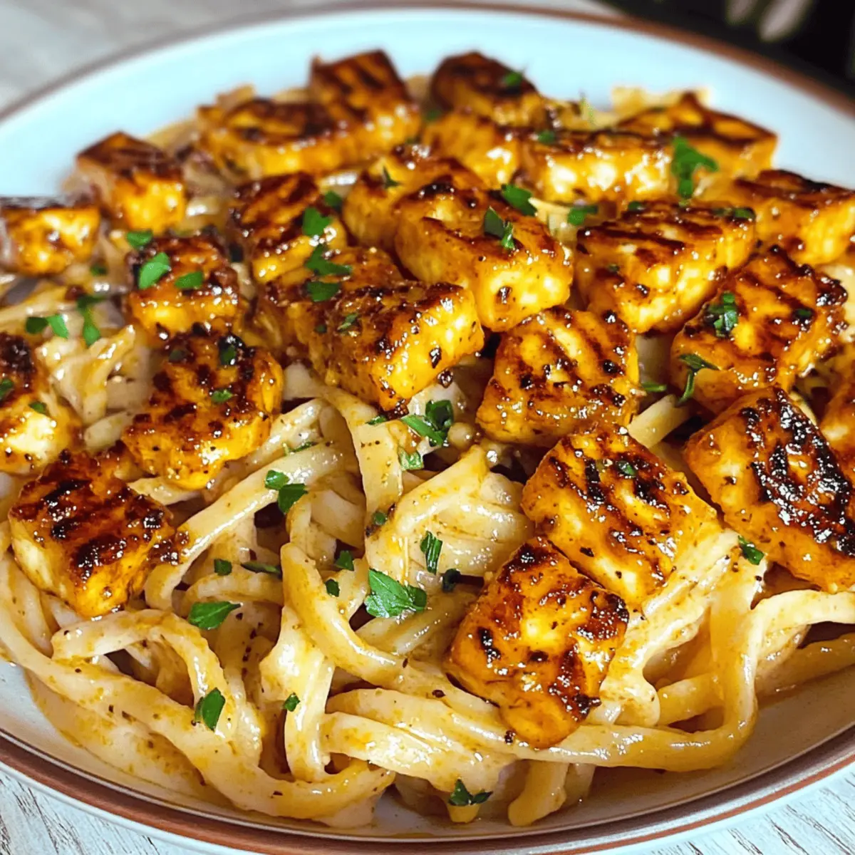 Pâtes Halloumi au Miel Épicées et Crémeuses