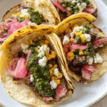 Tacos de steak grillé avec chimichurri