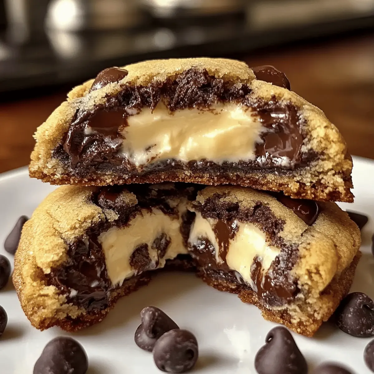 Biscuits aux pépites de chocolat au cheesecake délicieux
