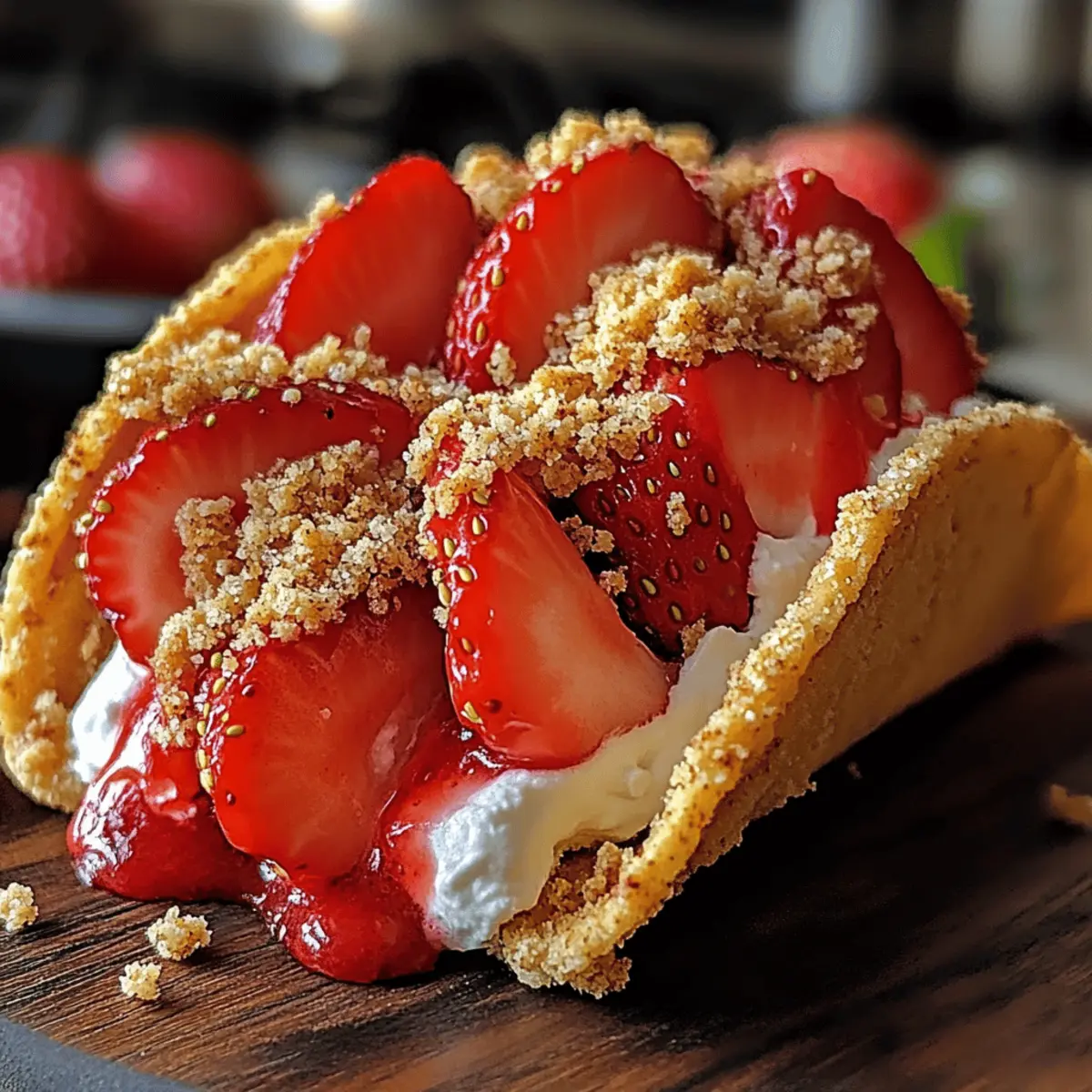 Tacos de cheesecake croustillant à la fraise irrésistibles