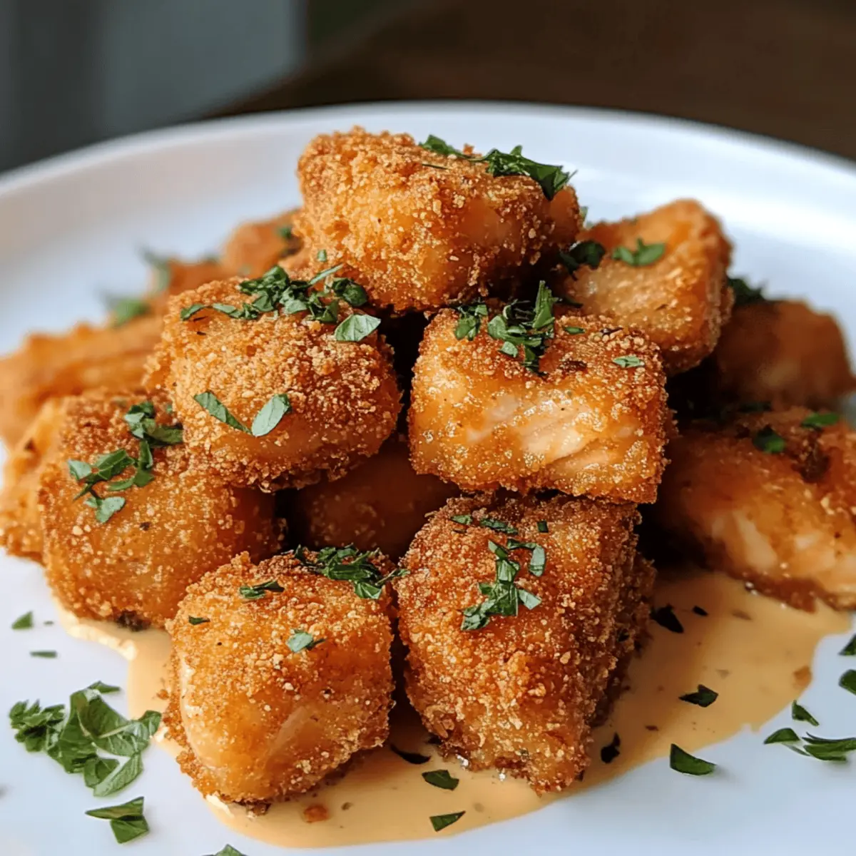 Bouchées de saumon frit profond parfaites et croustillantes
