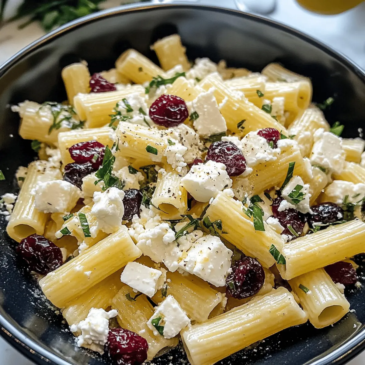 Salade de Rigatoni à la Feta et aux Canneberges Délicieuse