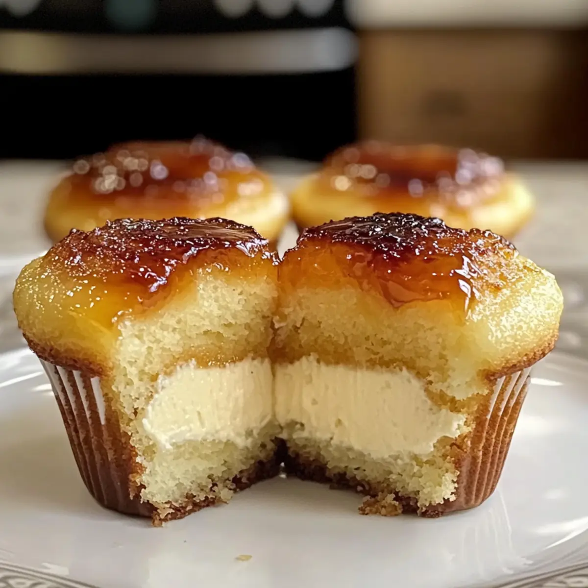 Cupcakes de Cheesecake à la Crème Brûlée à la Vanille délicieux