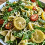 Salade de pâtes au citron et roquette