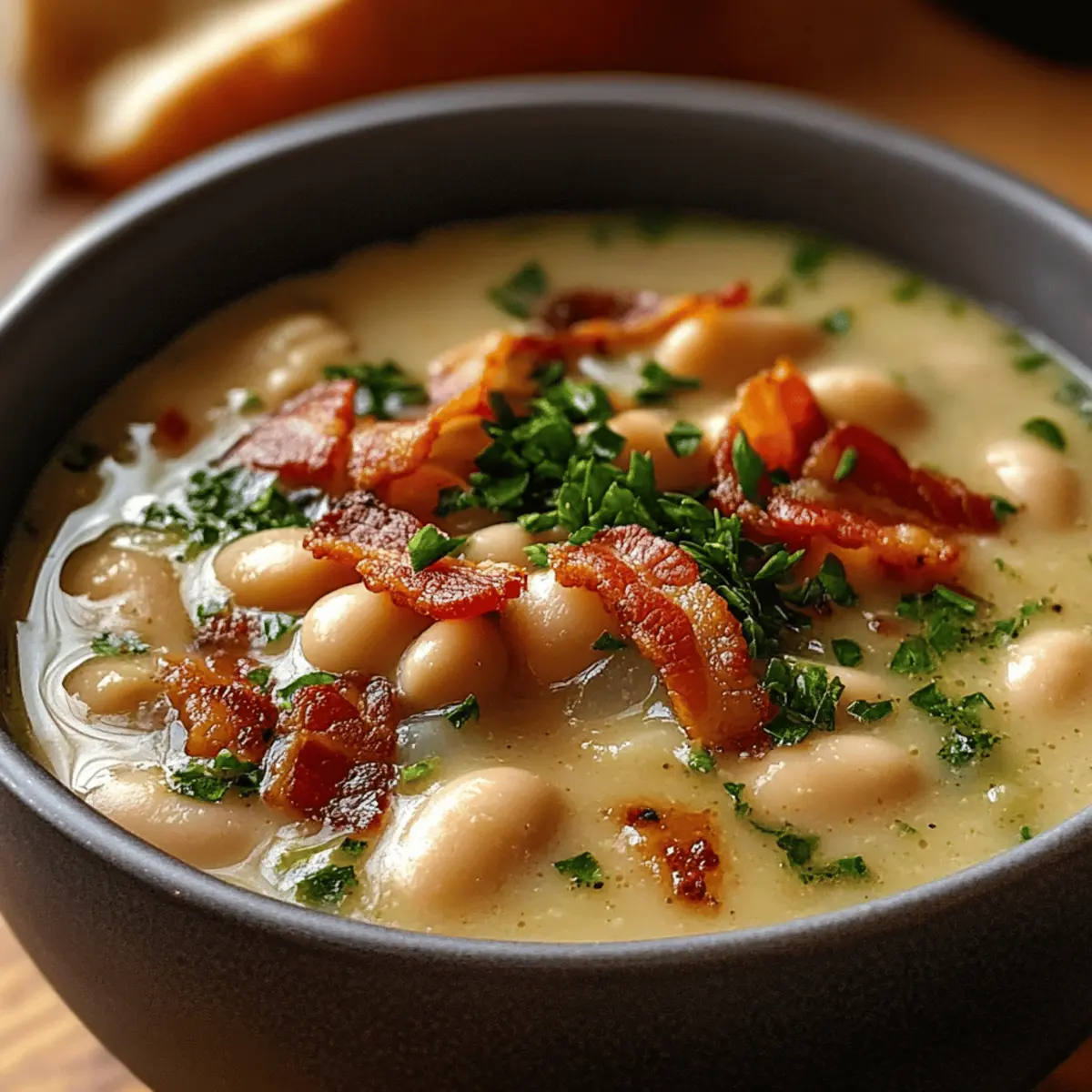 Soupe de Haricots Blancs au Bacon Réconfortante