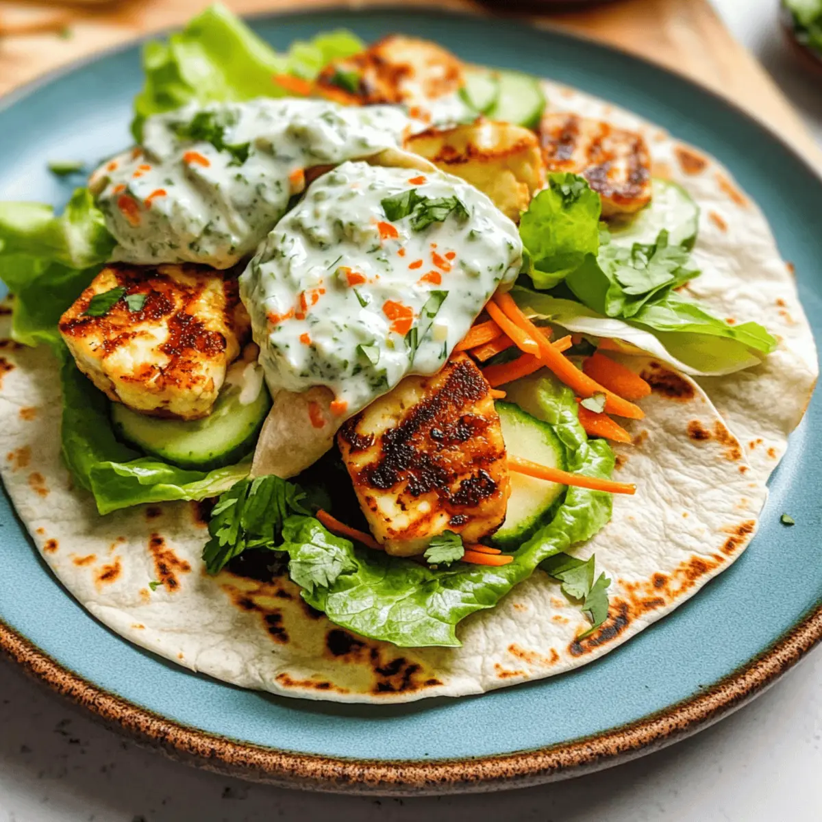 Wrap de Halloumi au piment rapide et savoureux