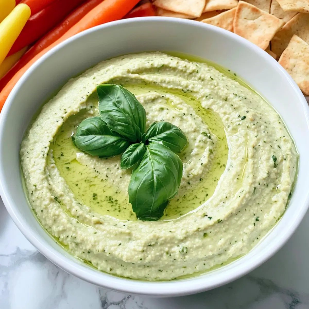 Houmous au citron et au basilic : Recette rapide et délicieuse