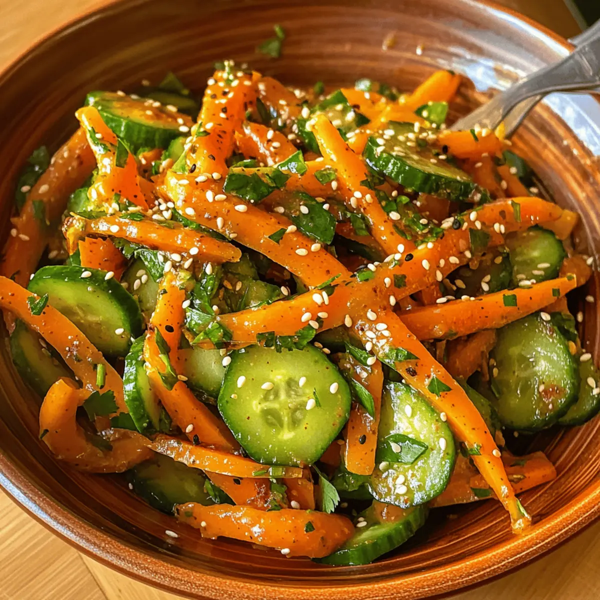 Salade de concombre et carotte revitalisante