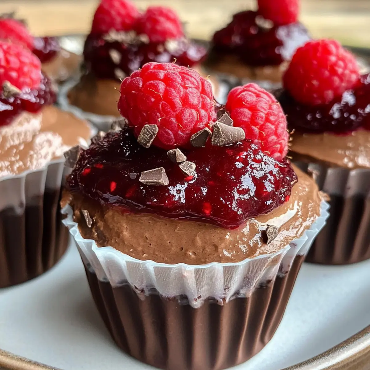 Coupes de Mousse au Chocolat Framboise Gagnez le Cœur