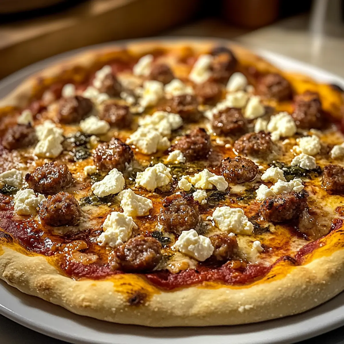 Pizza Saucisse Féta Miel : Un Twist Gourmand