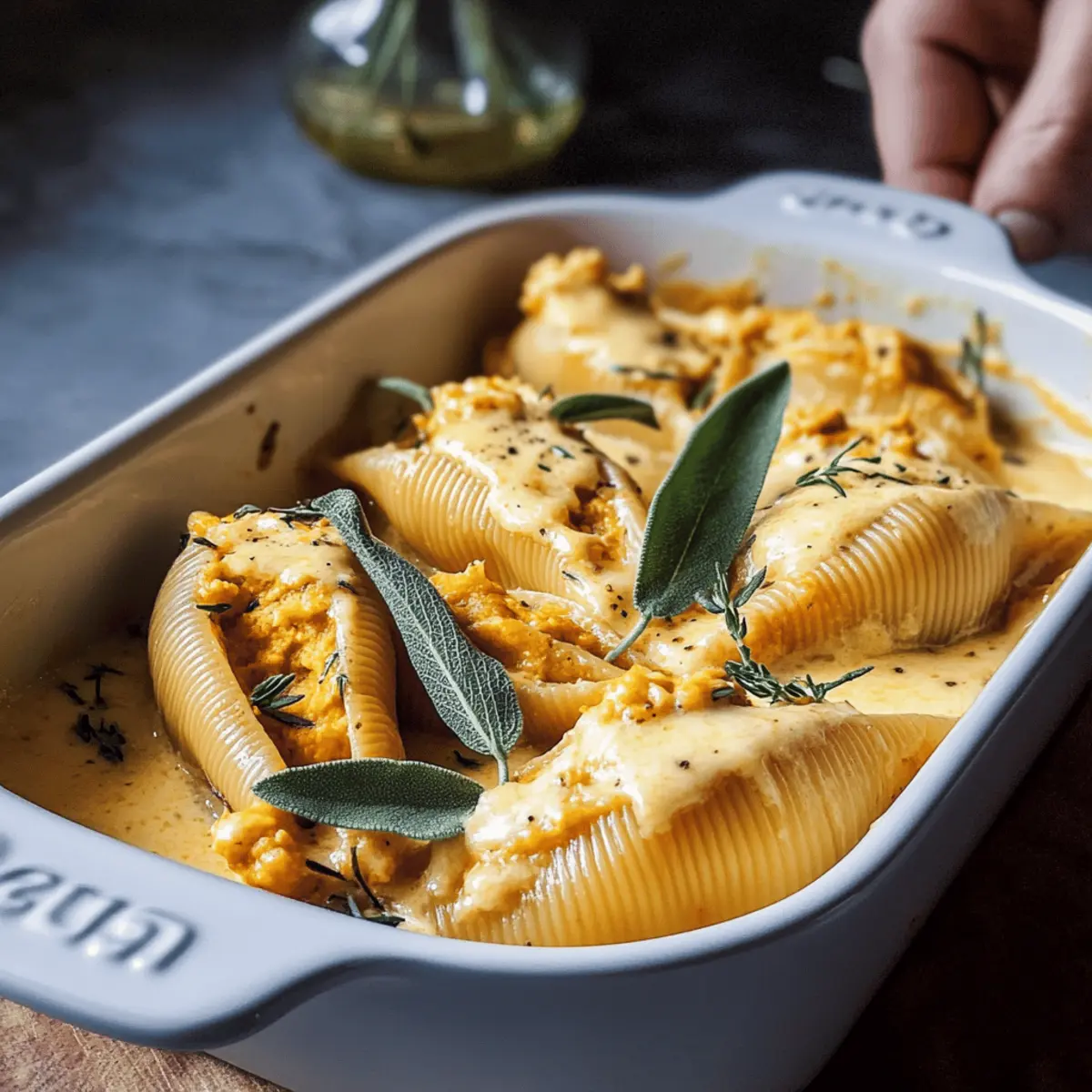 Vegan Ricotta de Citrouille Farci Coquilles Savoureuses