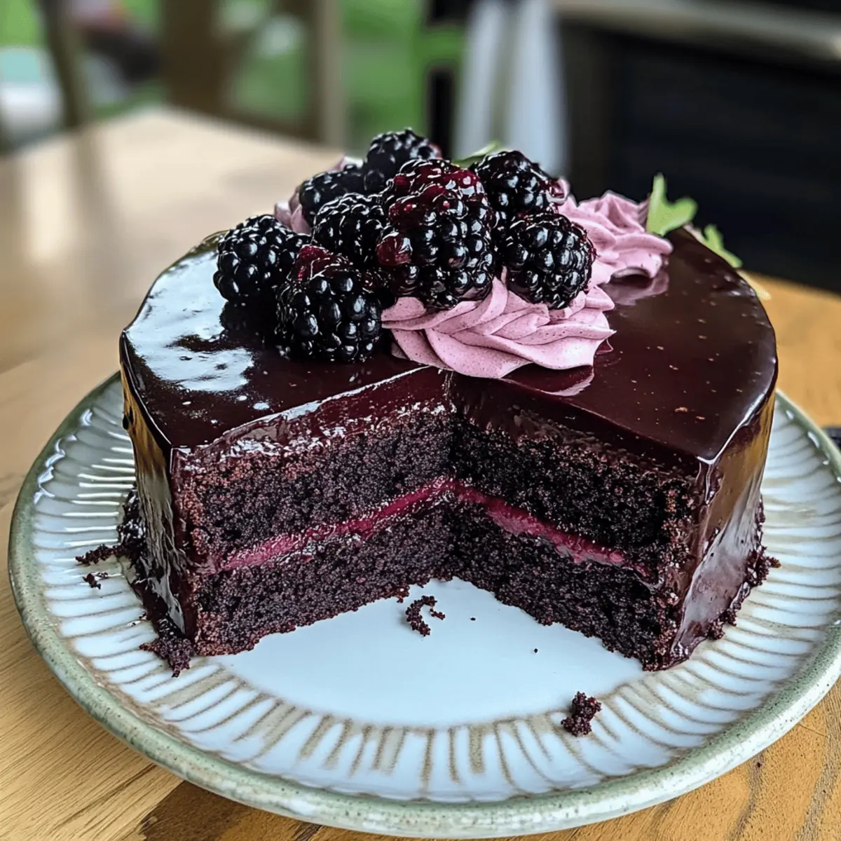 Gâteau gothique en velours aux mûres irrésistible