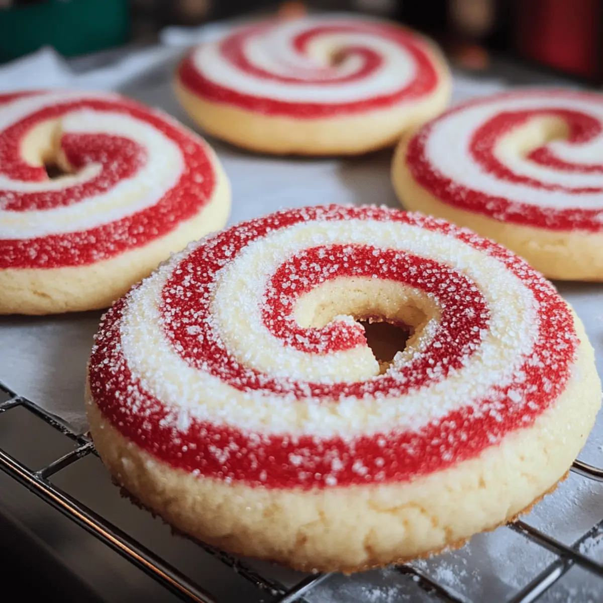 Biscuits en canne de bonbon pour les fêtes