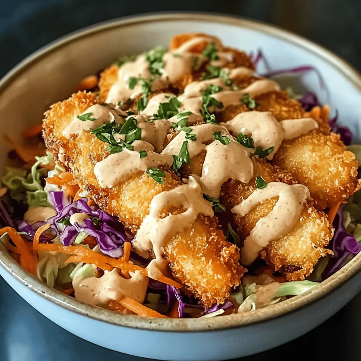 Bols de tacos de poisson croustillants et savoureux