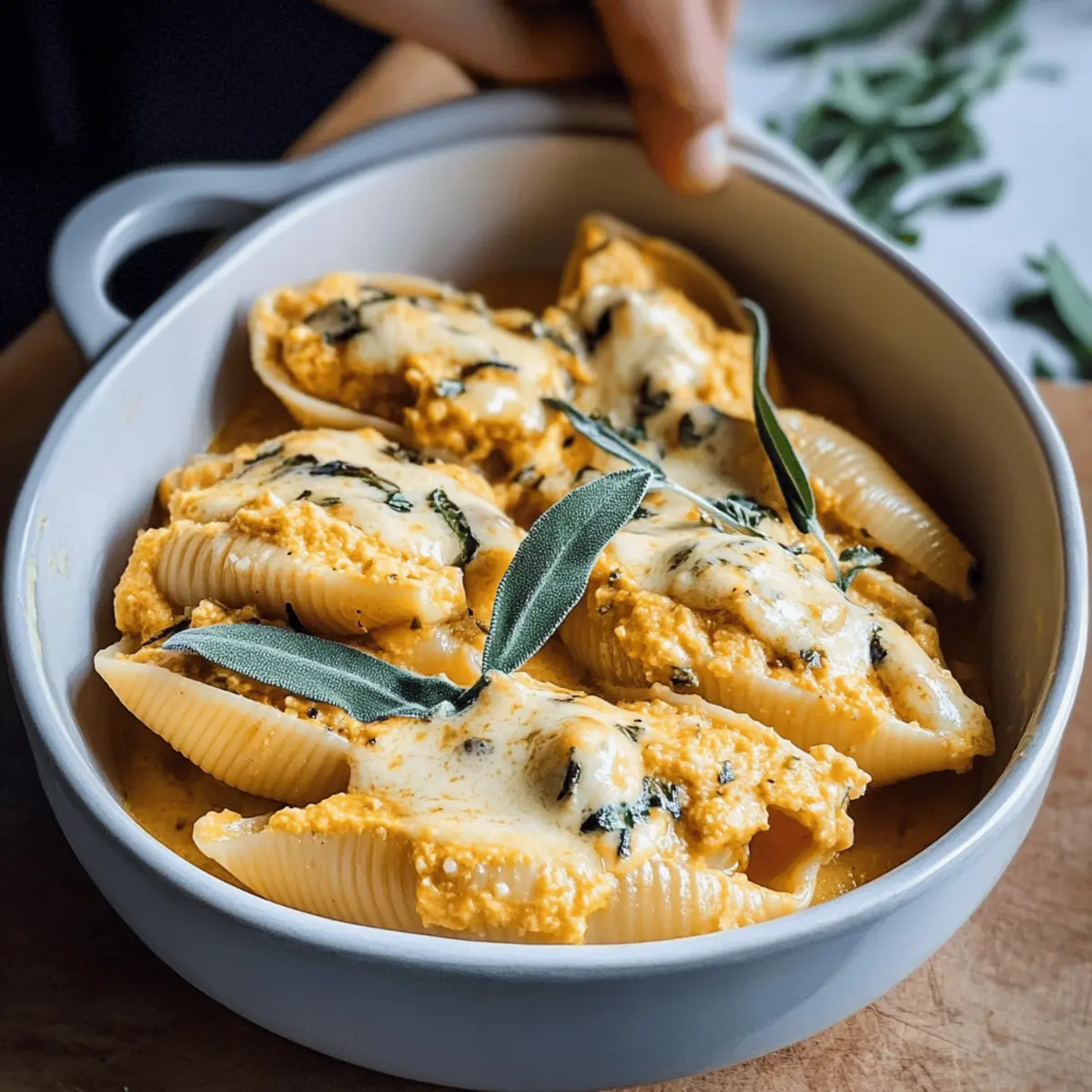 Coquilles farcies à la ricotta de citrouille végan réconfortantes