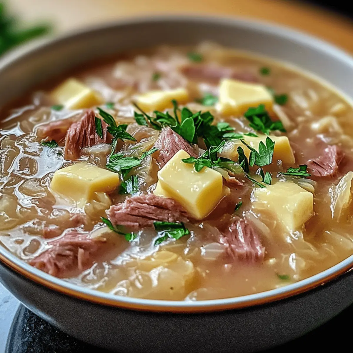 Soupe Reuben crémeuse et réconfortante