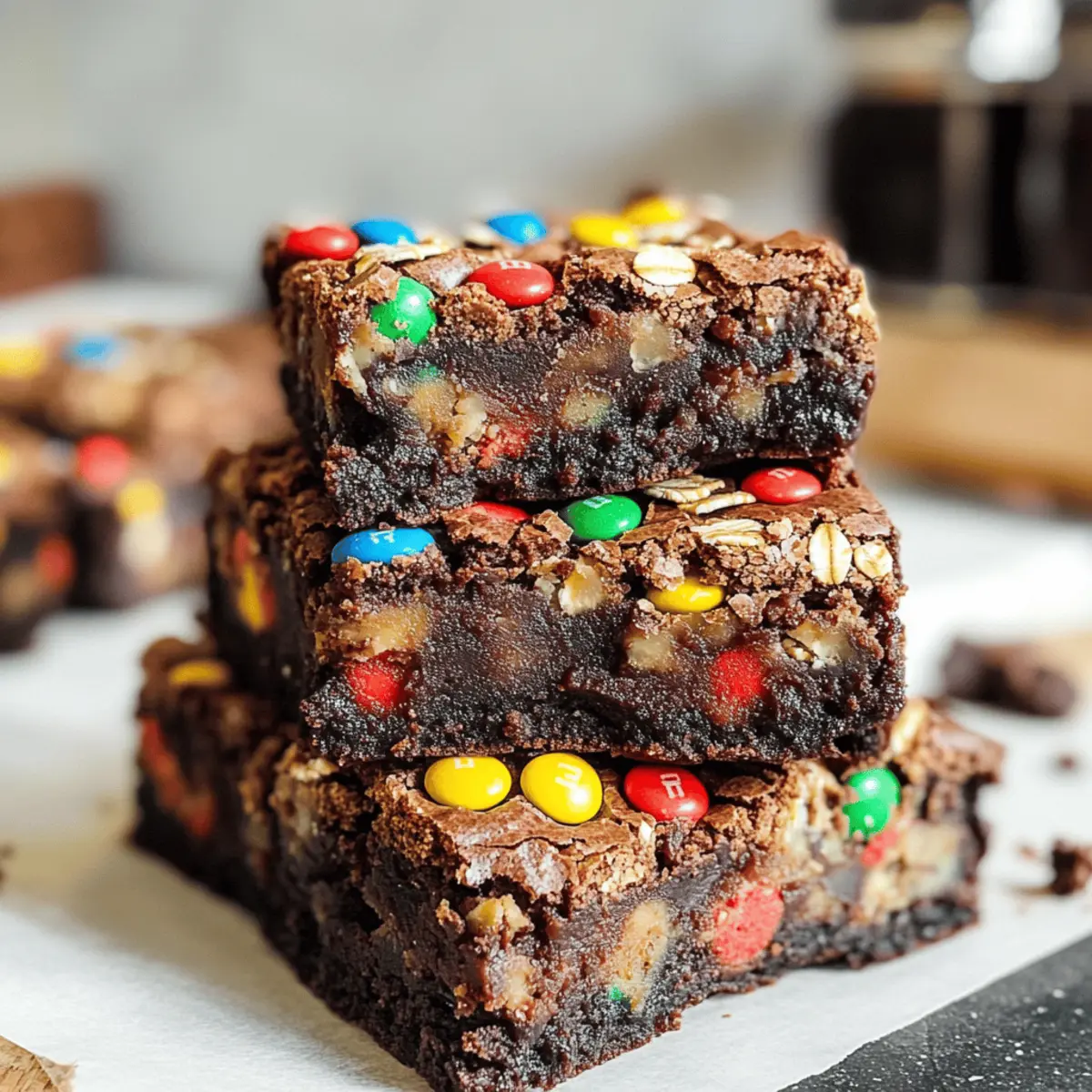 Brownies fudgy aux cookies monstres irrésistibles