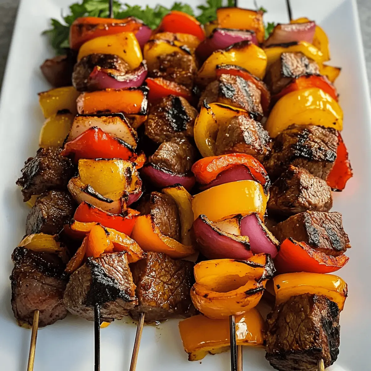 Brochettes de steak fajita délicieuses à griller