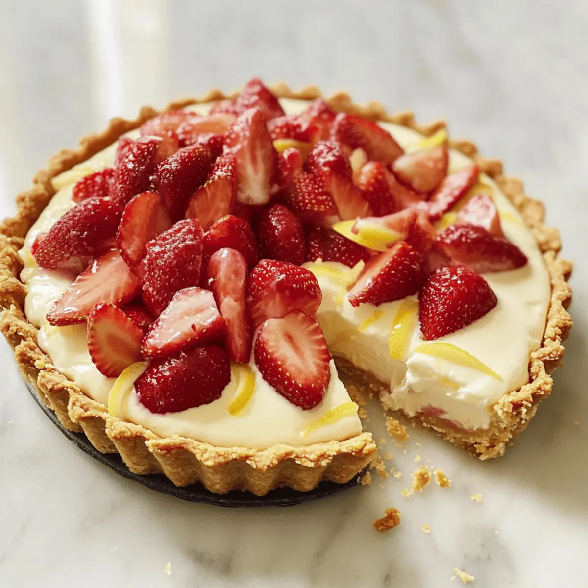 Tar de Cheesecake Fraise-Citron Délicieuse et Rafraîchissante